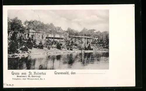 AK Berlin-Grunewald, Gasthaus St. Hubertus