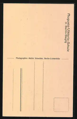 AK Berlin-Steglitz, Ansicht der Augusta-Viktoria-Schule