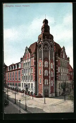 AK Berlin-Steglitz, Kaiserl. Postamt