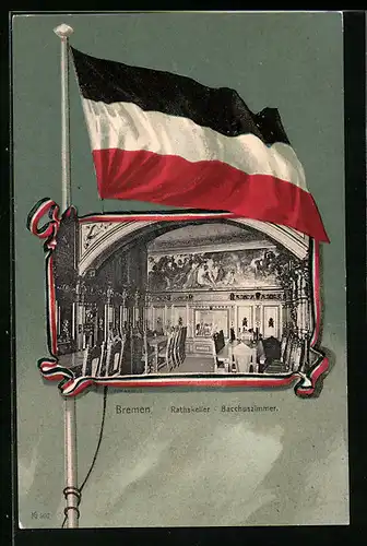 AK Bremen, Gasthaus Rathskeller, Bacchuszimmer