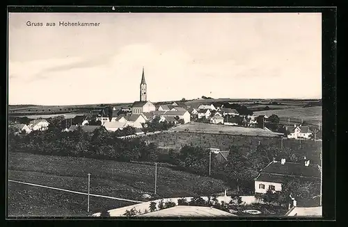 AK Hohenkammer, Ortsansicht mit Kirche