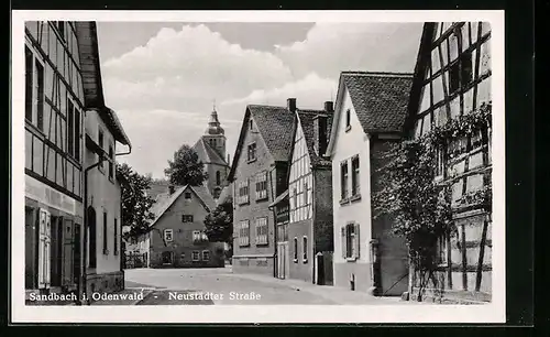 AK Sandbach i. Odenwald, Neustädter Strasse