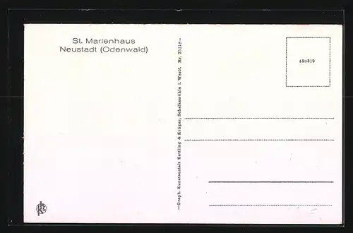 AK Neustadt / Odenwald, St. Marienhaus, bei frohem Spiel