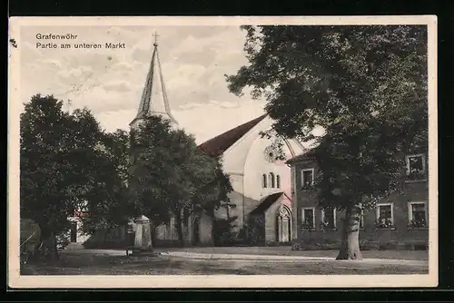 AK Grafenwöhr, Partie am unteren Markt