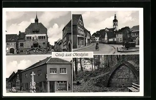 AK Odenheim, Marktplatz und Kirche