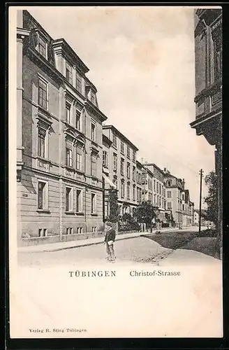 AK Tübingen, Blick in die Christof-Strasse