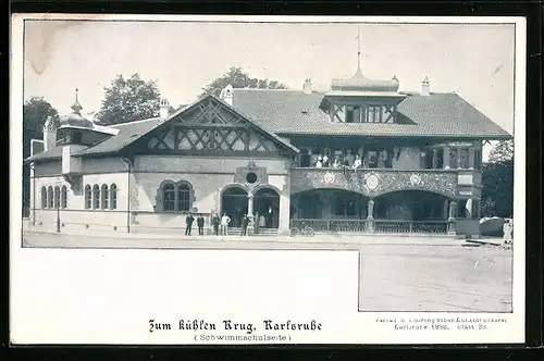 AK Karlsruhe, Gasthaus Zum kühlen Krug