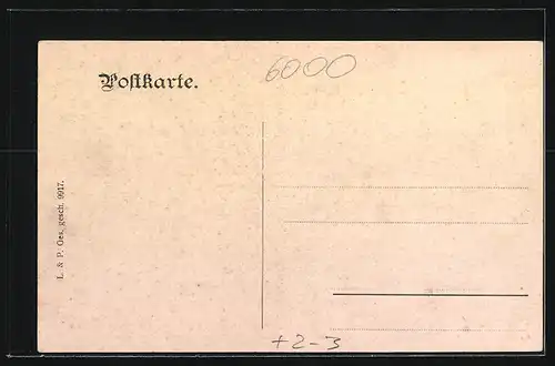 AK Frankfurt a. M., Partie aus der Zeil, Postbote mit Siegelbrief