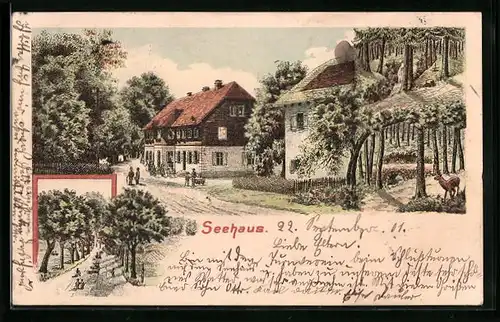Lithographie Pforzheim, Gasthof Seehaus