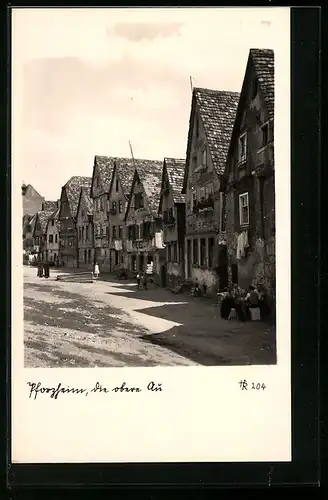 AK Pforzheim, Strasse in der Oberen Au