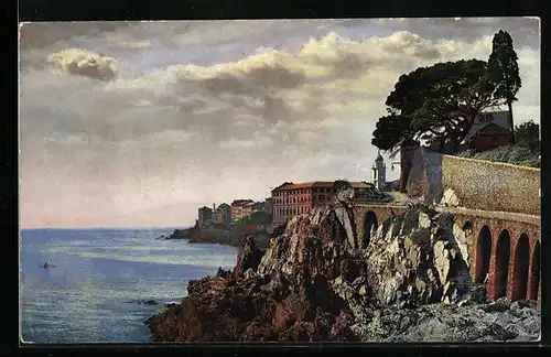 Künstler-AK Photochromie Nr. 2606: Nervi, Ortspartie