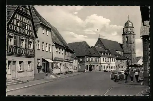 AK Weismain in Oberfranken, Hauptstrasse mit Kirche