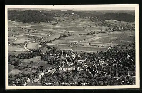 AK Oberrot O./A., Gaildorf vom Flugzeug aus