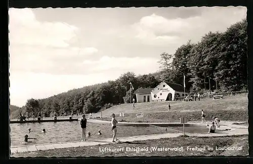 AK Ehlscheid /Westerwald, Freibad im Laubachtal