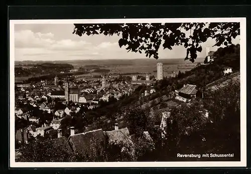 AK Ravensburg, Ortsansicht mit Schussental