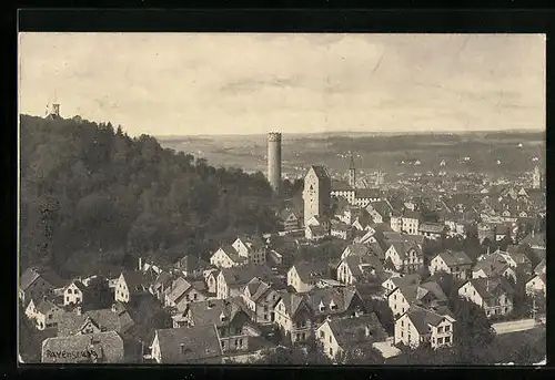 AK Ravensburg, Ortsansicht mit Wald