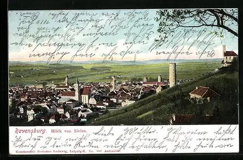 AK Ravensburg, Blick von Süden