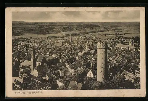 AK Ravensburg, Blick auf Turm