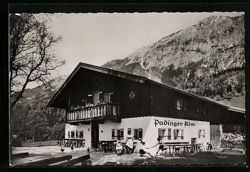 AK Bad Reichenhall, Padinger Alm Gasthaus, Blick gegen Staufen