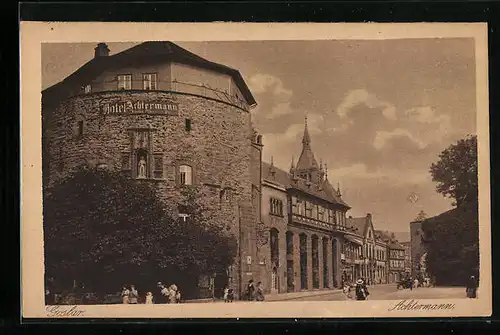 AK Goslar, Ansicht Hotel Achtermann