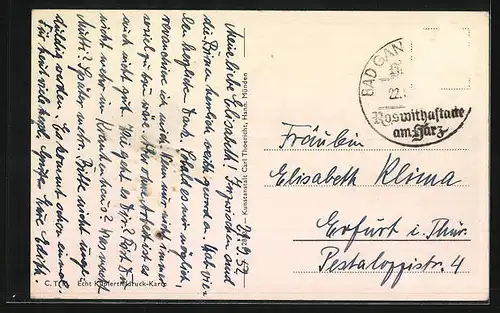 AK Bad Gandersheim a. Harz, Marktplatz mit Stiftskirche