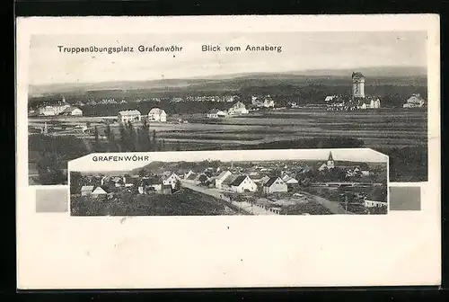AK Grafenwöhr, Truppenübungsplatz, Blick vom Annaberg