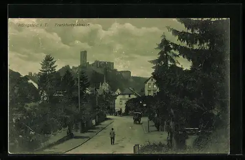 AK Königstein i. T., Blick auf Frankfurterstrasse