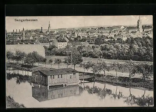 AK Sangerhausen, Ortsansicht aus der Vogelschau