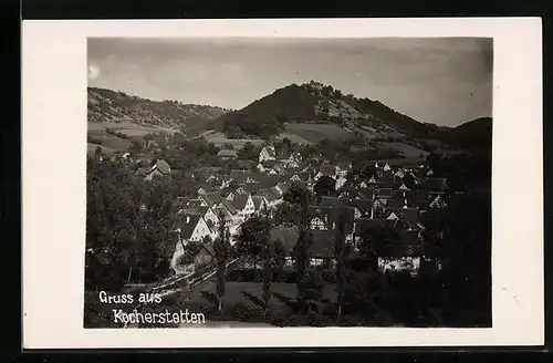 AK Kocherstetten, Ortsansicht aus der Vogelschau