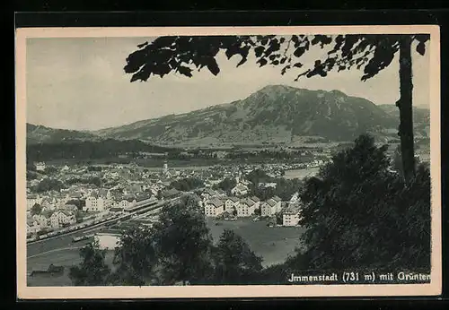 AK Immenstadt /bayer. Allgäu, Ort mit Grünten