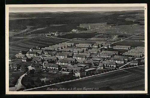 AK Heuberg-Stetten, Ortsansicht vom Flugzeug aus