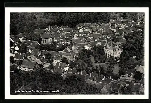 AK Schmieheim b. Lahr, Ortsansicht aus der Vogelschau