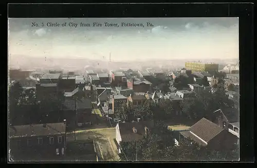 AK Pottstown, PA, No. 5 Circle of City from Fire Tower