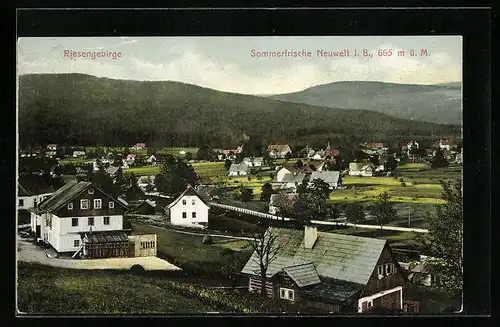 AK Neuwelt i. B. /Riesengebirge, Teilansicht