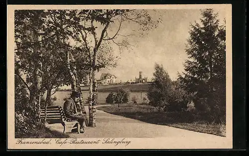 AK Franzensbad, Cafe-Restaurant Salingburg