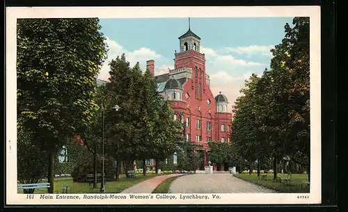 AK Lynchburg, VA, Randolph-Macon Woman`s College, Main Entrance