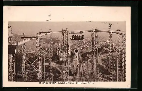 AK Barcelona, Tibidabo, Ferrocarril Aéreo
