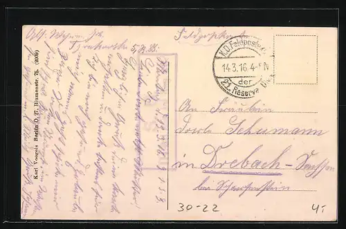 AK Grüsse aus der Heimat, Reichskriegsflagge