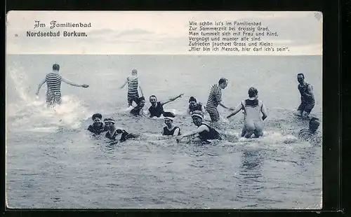 AK Borkum, Badende im Familienbad