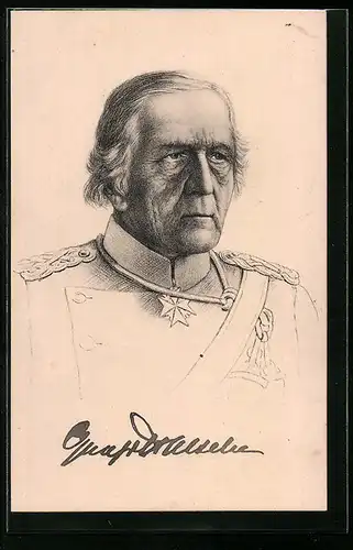 Künstler-AK Generalfeldmarschall von Haeseler in Chevaulegeruniform mit Schützenschnur, Heerführer