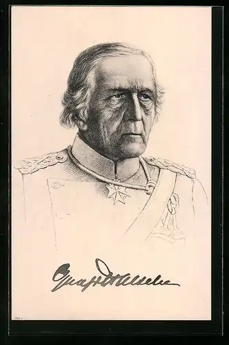 Künstler-AK Generalfeldmarschall von Haeseler in Chevaulegeruniform mit Schützenschnur