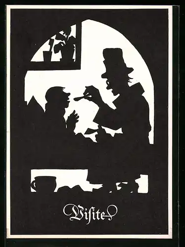 AK Reklame für Schlafmittel Lubrokal der Firma Albert, Visite