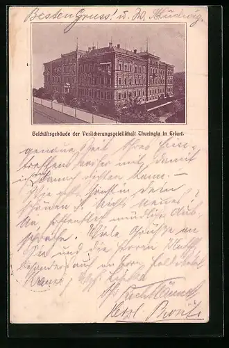 AK Erfurt, Geschäftsgebäude der Versicherungsgesellschaft Thuringia