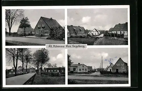 AK Kl. Rönnau /Krs. Segeberg, Strassenpartie mit Geschäft