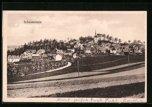 AK Schauenstein, Ortsansicht mit Kirche