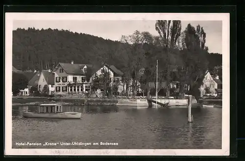 AK Unter-Uhldingen a. Bodensee, Hotel-Pension Krone