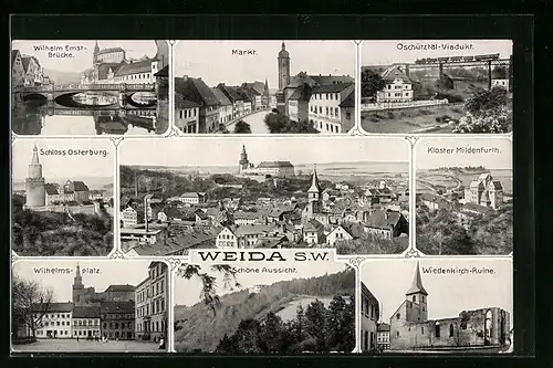 AK Weida i. S.-W., Schloss Osterburg, Kloster Mildenfurth