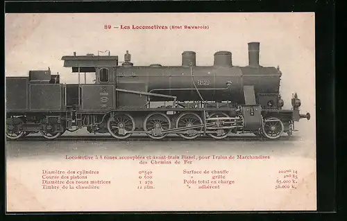 AK Les Locomotives Etat Bavarois 2131