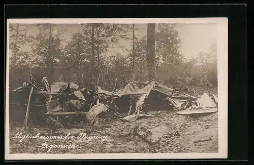 AK Argonnen, Abgeschossenes frz. Flugzeug