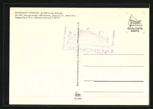 AK Motorschoff München auf dem Bodensee